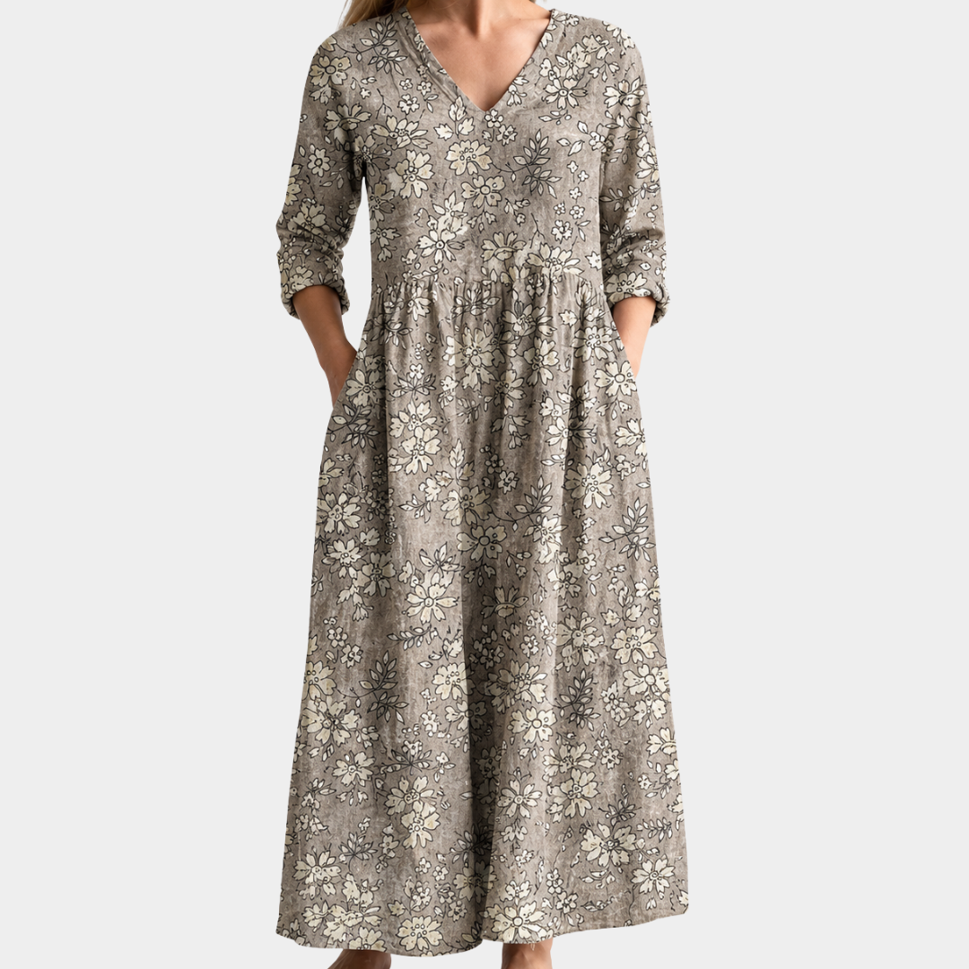 Vintage Meadow Sketch Dress