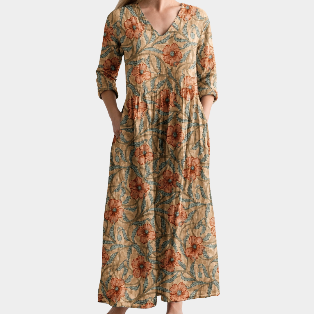 Autumn Poppy Garden Dress