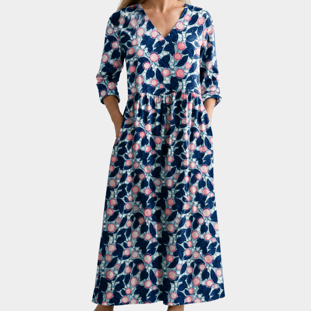 Coastal Berry Blossom Dress