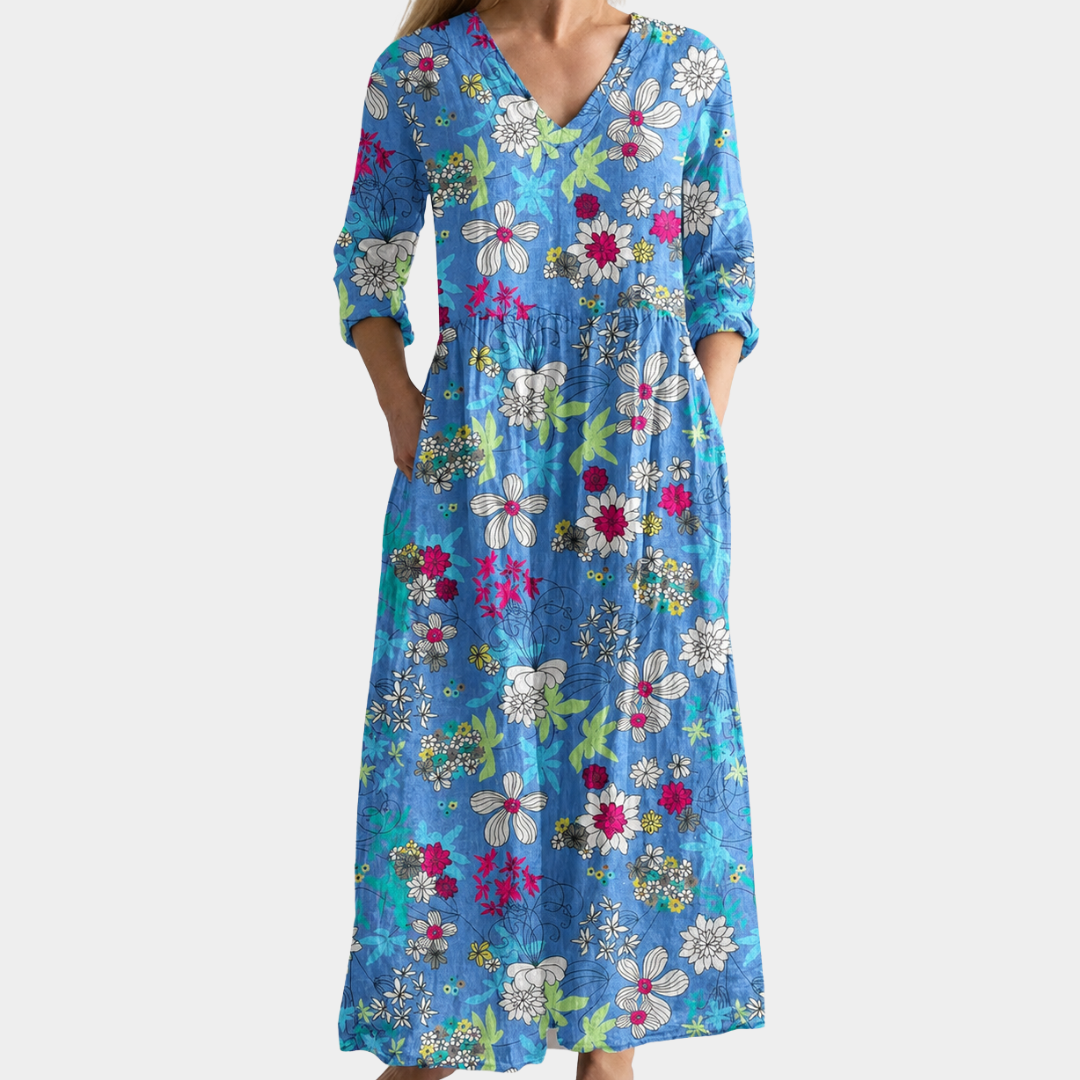 Azure Wildflower Garden Dress
