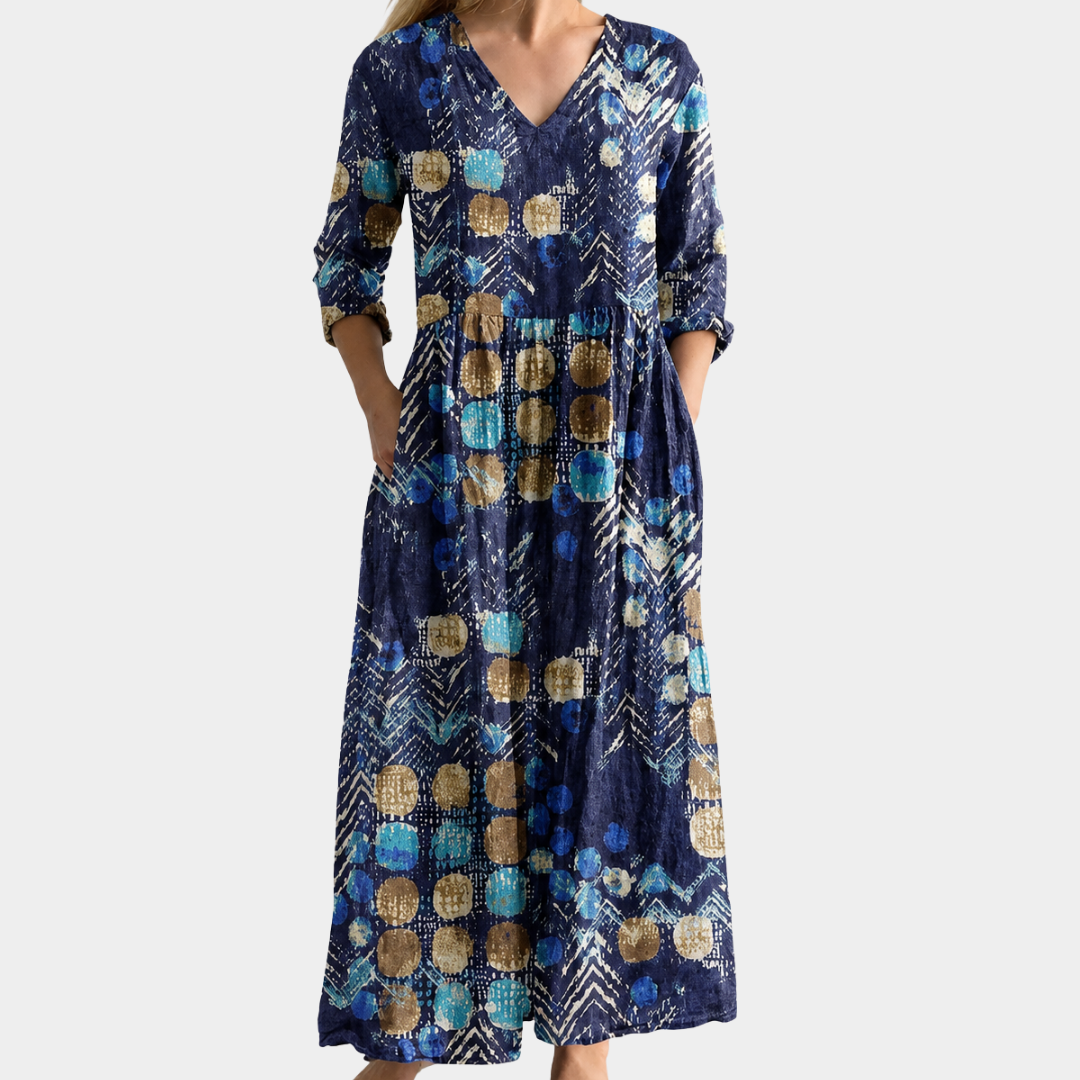 Midnight Mosaic Pocket Dress