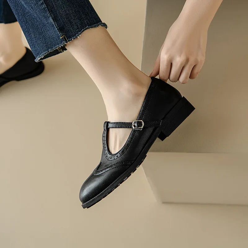 Sarah | Elegant T-Strap Mary Janes